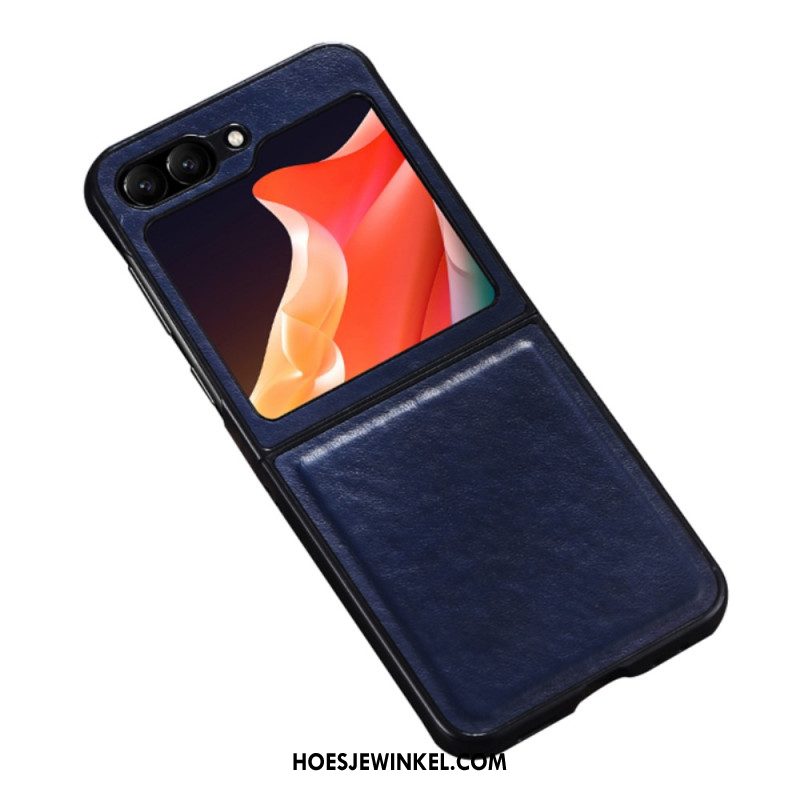 Case Hoesje Samsung Galaxy Z Flip 5 Telefoonhoesje Leerstijl