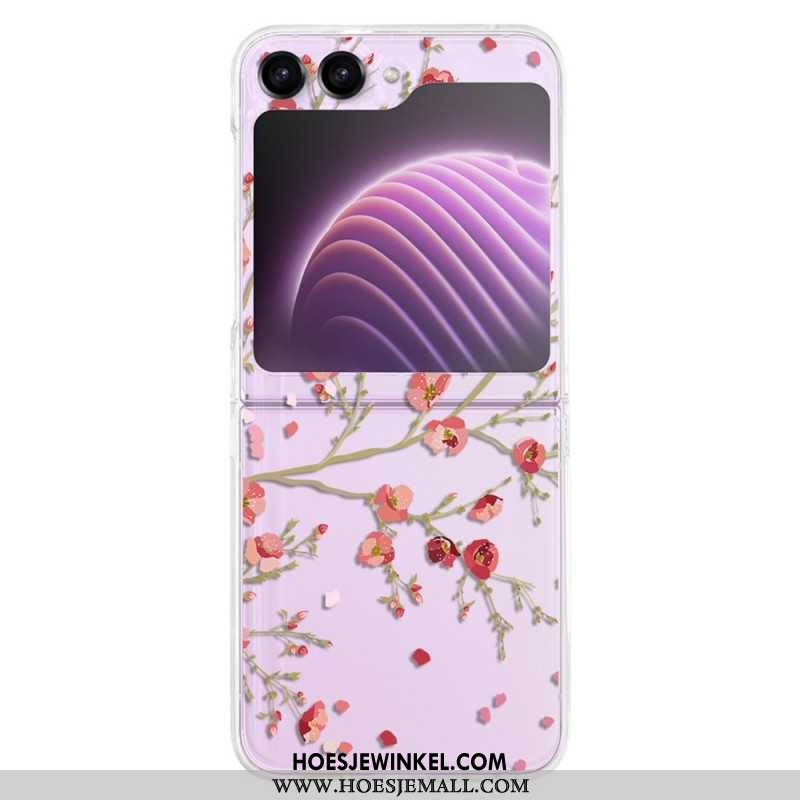 Case Hoesje Samsung Galaxy Z Flip 5 Telefoonhoesje Transparant Bloemrijk