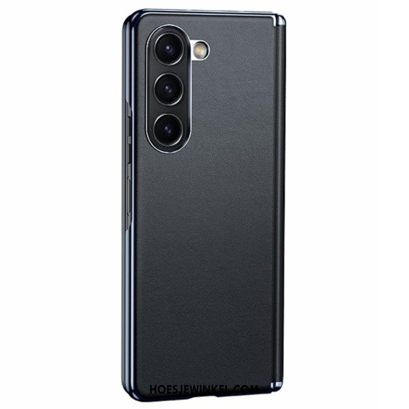 Case Hoesje Samsung Galaxy Z Fold 6 Telefoonhoesje Bescherming Voor Scharnier Met Metaaleffect