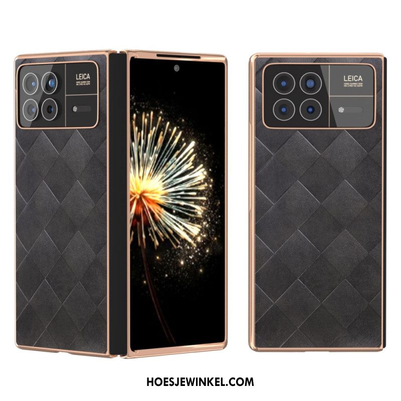 Case Hoesje Xiaomi Mix Fold 3 Telefoonhoesje Geweven Patroon