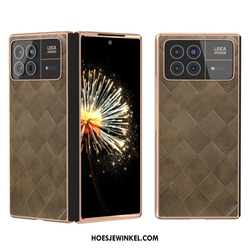 Case Hoesje Xiaomi Mix Fold 3 Telefoonhoesje Geweven Patroon