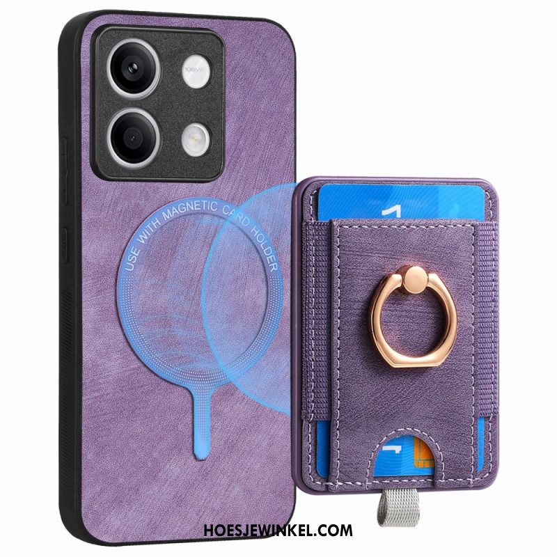 Case Hoesje Xiaomi Redmi Note 13 4g Telefoonhoesje Afneembare Kaarthouder En Ring