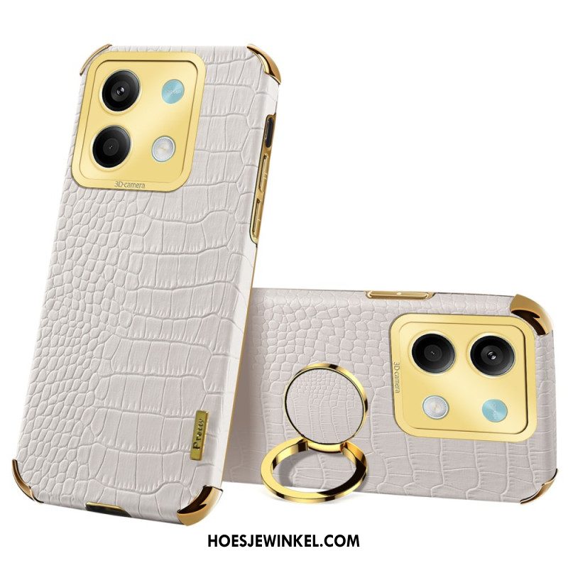 Case Hoesje Xiaomi Redmi Note 13 5g Telefoonhoesje Krokodilstijl Met Steunring