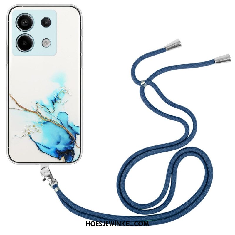 Case Hoesje Xiaomi Redmi Note 13 Pro 5g Telefoonhoesje Met Marmerkoord