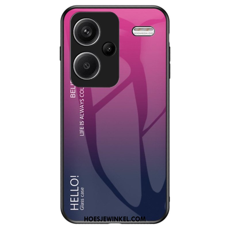 Case Hoesje Xiaomi Redmi Note 13 Pro Plus 5g Telefoonhoesje Gradiënt Gehard Glas