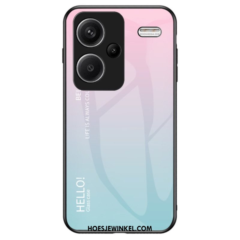 Case Hoesje Xiaomi Redmi Note 13 Pro Plus 5g Telefoonhoesje Gradiënt Gehard Glas