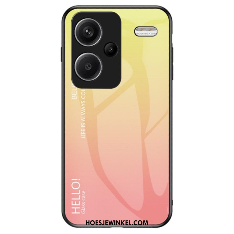 Case Hoesje Xiaomi Redmi Note 13 Pro Plus 5g Telefoonhoesje Gradiënt Gehard Glas