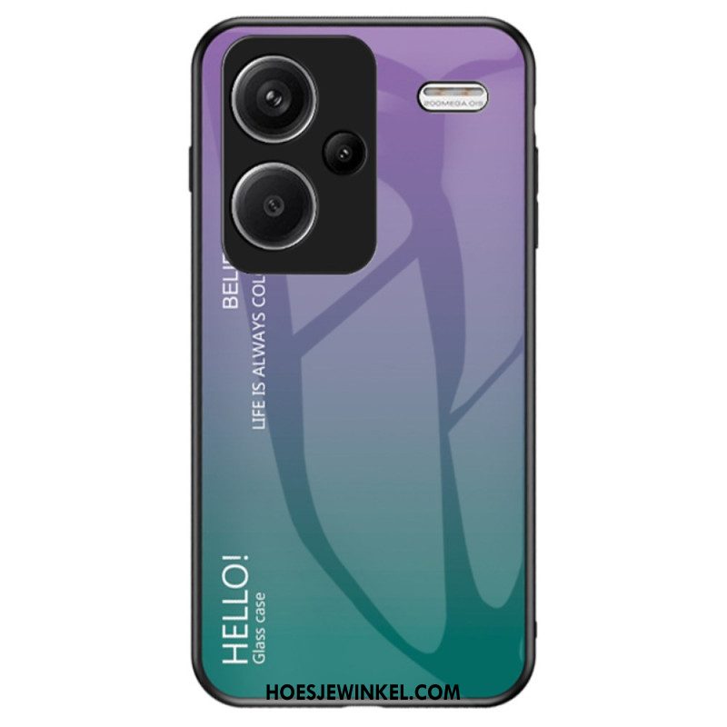 Case Hoesje Xiaomi Redmi Note 13 Pro Plus 5g Telefoonhoesje Gradiënt Gehard Glas