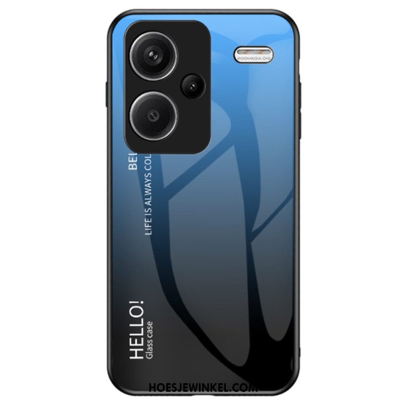 Case Hoesje Xiaomi Redmi Note 13 Pro Plus 5g Telefoonhoesje Gradiënt Gehard Glas