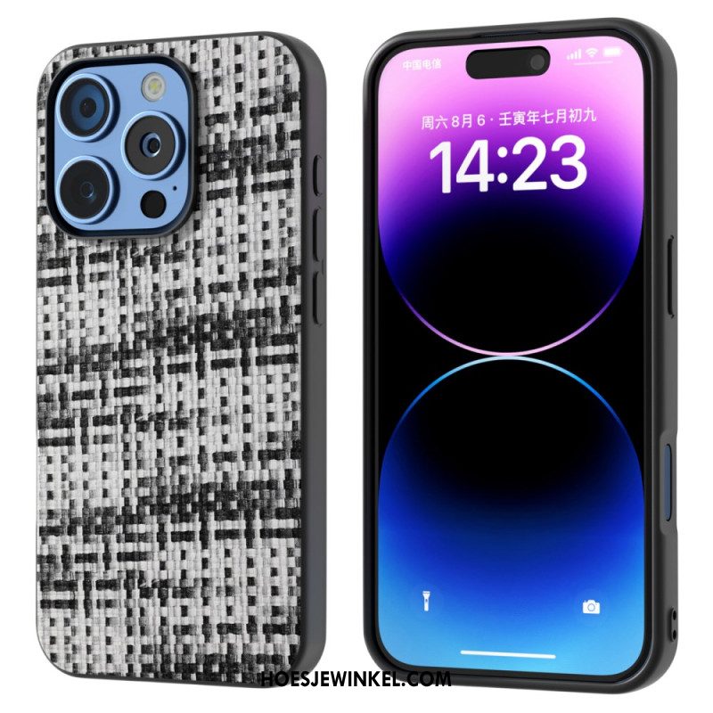 Case Hoesje iPhone 16 Pro Max Telefoonhoesje Geruite Structuur