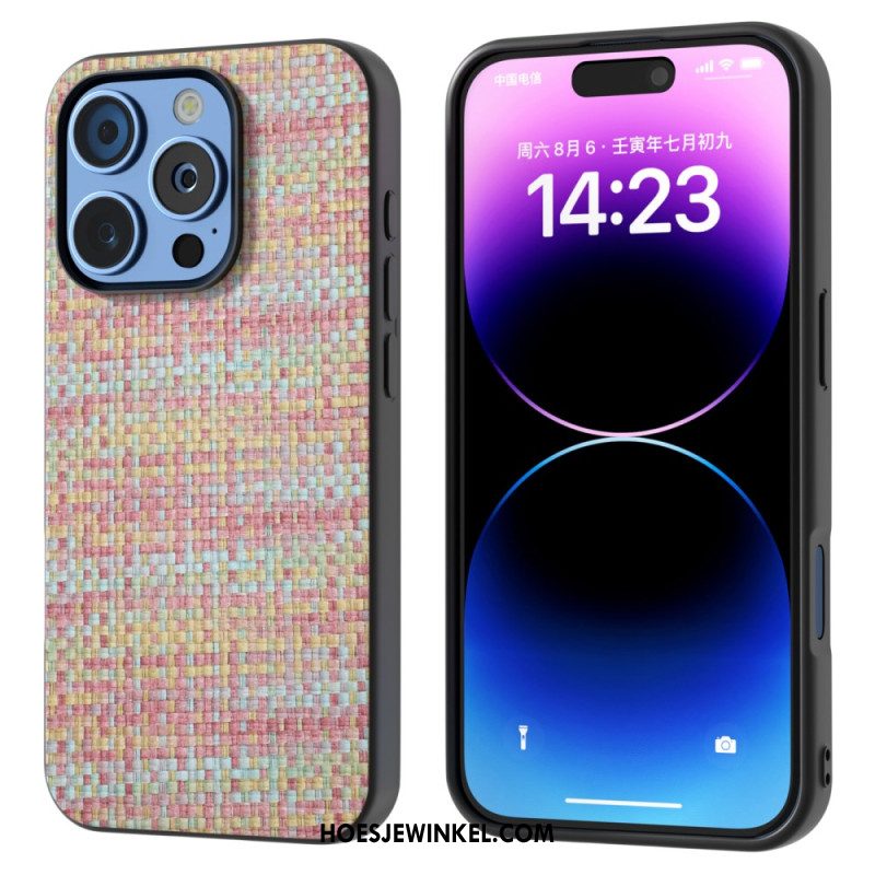 Case Hoesje iPhone 16 Pro Max Telefoonhoesje Geruite Structuur