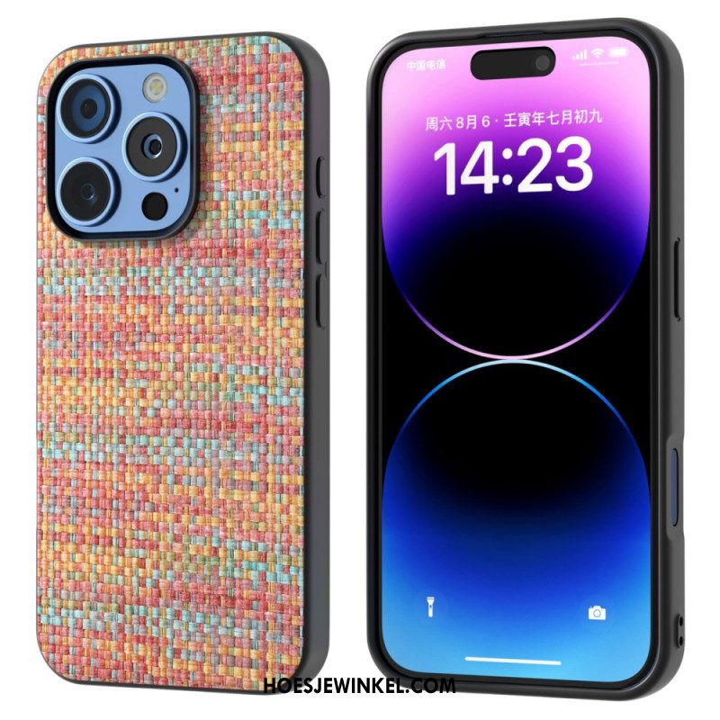 Case Hoesje iPhone 16 Pro Max Telefoonhoesje Geruite Structuur