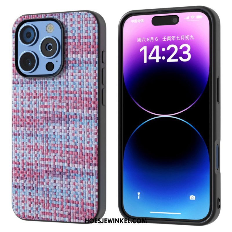 Case Hoesje iPhone 16 Pro Max Telefoonhoesje Geruite Structuur