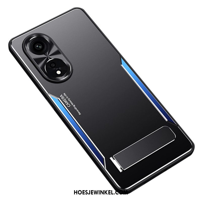 Cover Hoesje Oppo A98 5g Telefoonhoesje Metaaleffect Met Ondersteuning