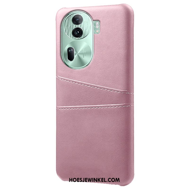 Cover Hoesje Oppo Reno 11 Pro 5g Telefoonhoesje Kaarthouder Met Leereffect