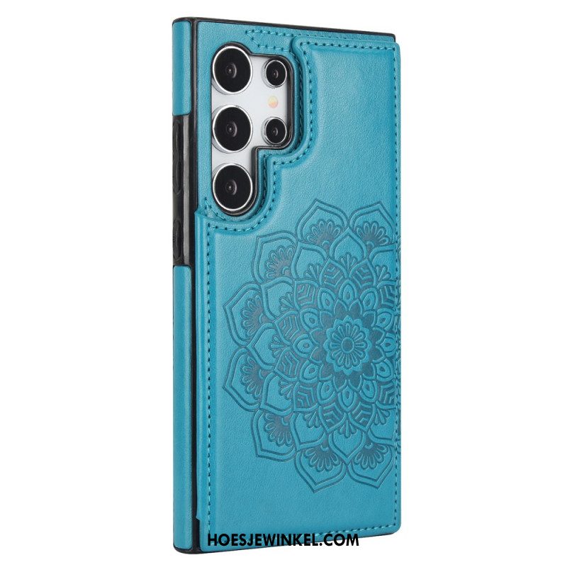 Cover Hoesje Samsung Galaxy S24 Ultra 5g Telefoonhoesje Mandala-bloemenpatroon En Ondersteuning