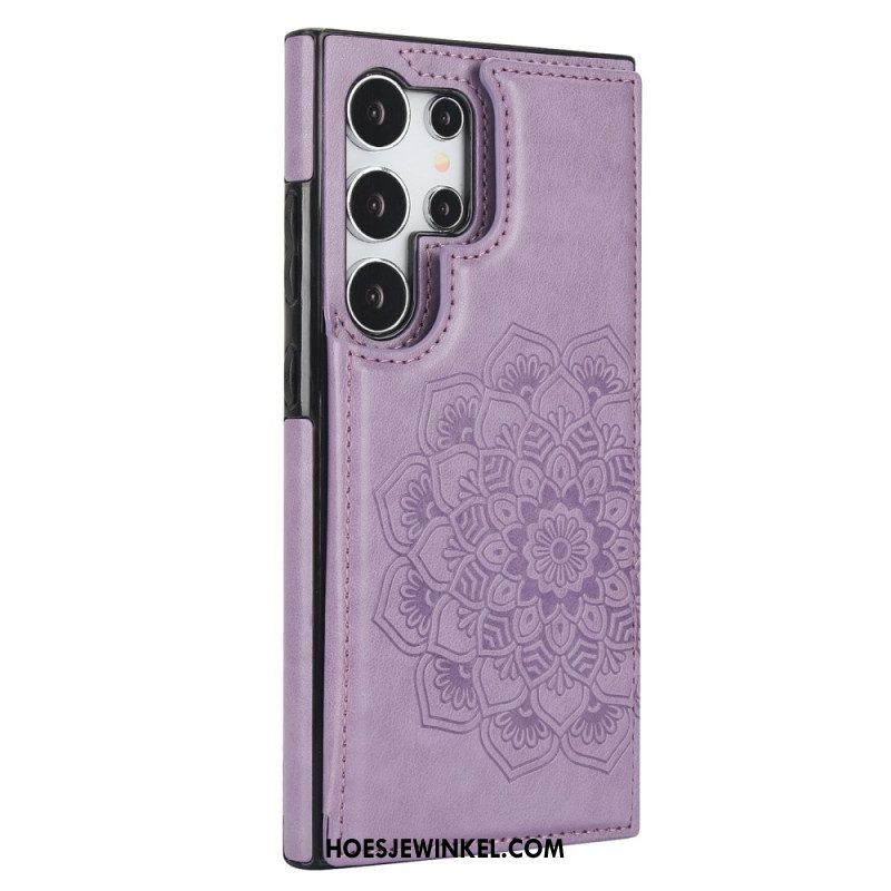 Cover Hoesje Samsung Galaxy S24 Ultra 5g Telefoonhoesje Mandala-bloemenpatroon En Ondersteuning