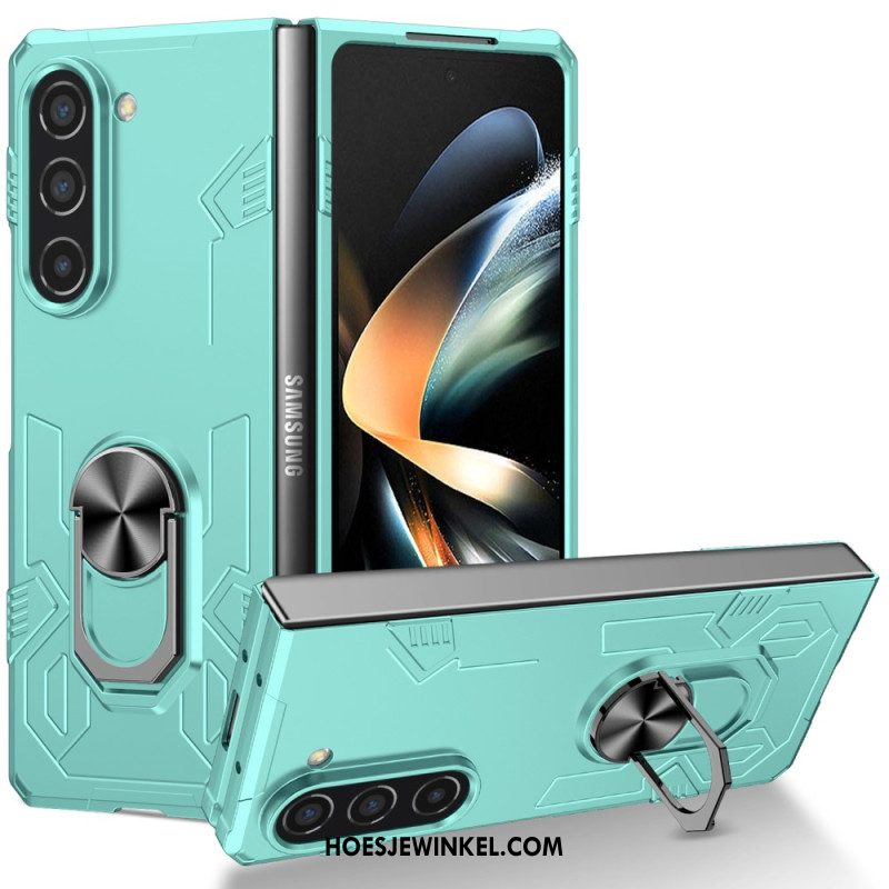 Cover Hoesje Samsung Galaxy Z Fold 5 Telefoonhoesje Defender Ring-ondersteuning