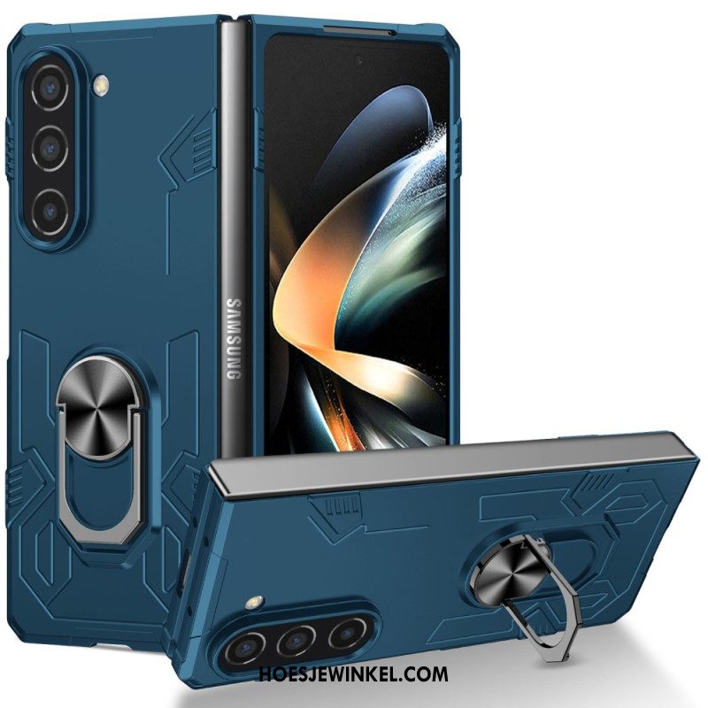 Cover Hoesje Samsung Galaxy Z Fold 5 Telefoonhoesje Defender Ring-ondersteuning