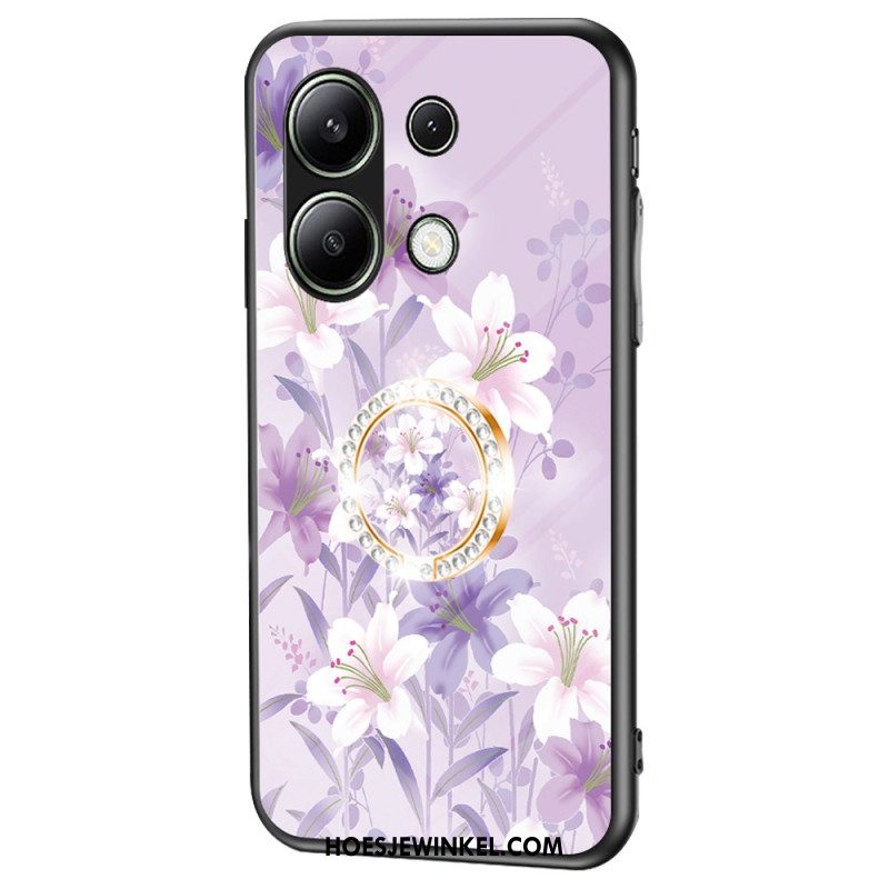 Cover Hoesje Xiaomi Redmi Note 13 4g Telefoonhoesje Ringhouder Met Bloemen