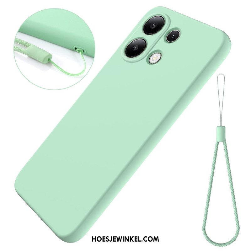 Cover Hoesje Xiaomi Redmi Note 13 4g Telefoonhoesje Vloeibare Siliconen Band