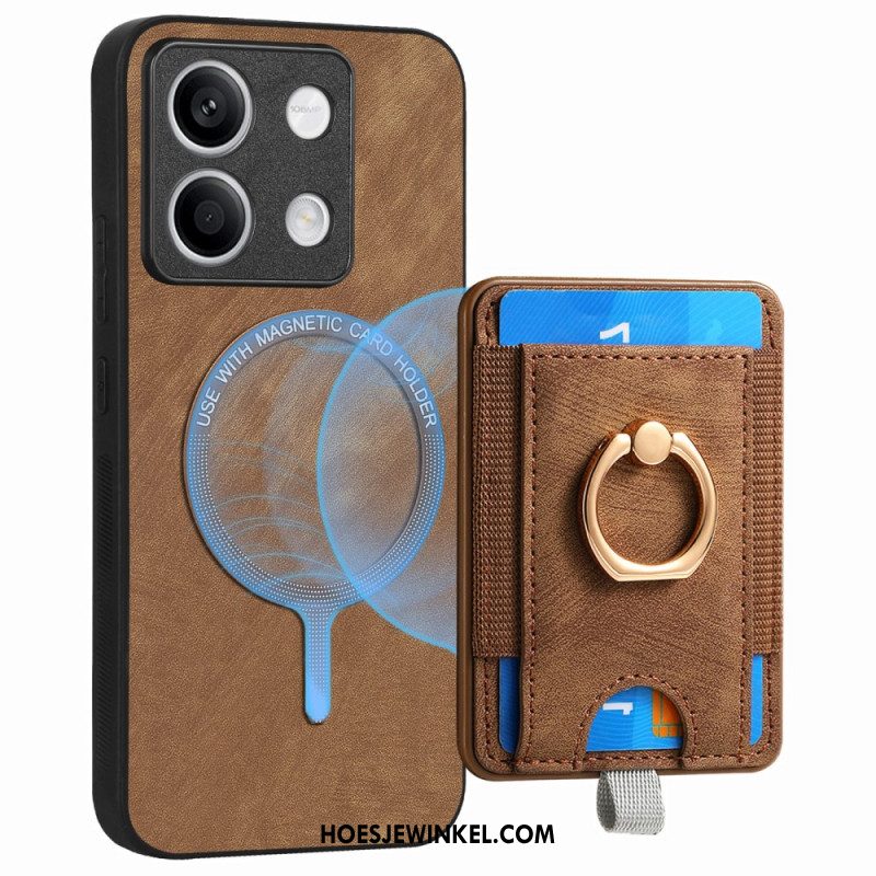 Cover Hoesje Xiaomi Redmi Note 13 5g Telefoonhoesje Afneembare Kaarthouder En Ring