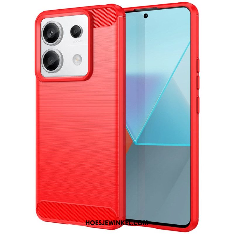 Cover Hoesje Xiaomi Redmi Note 13 Pro 5g Telefoonhoesje Koolstofvezeltextuur