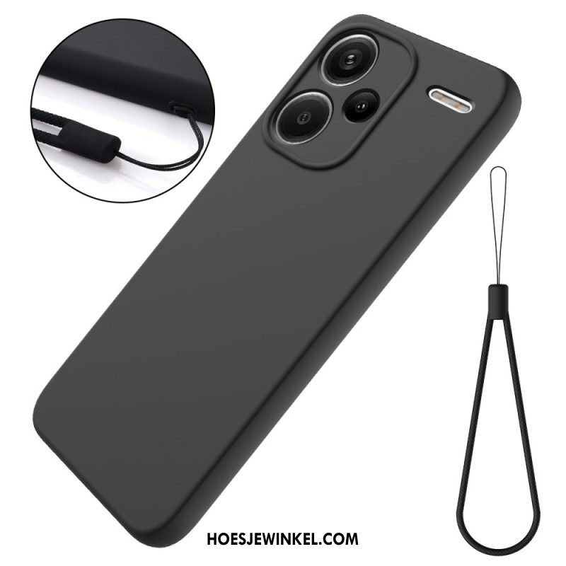 Cover Hoesje Xiaomi Redmi Note 13 Pro Plus 5g Telefoonhoesje Vloeibare Siliconen Band