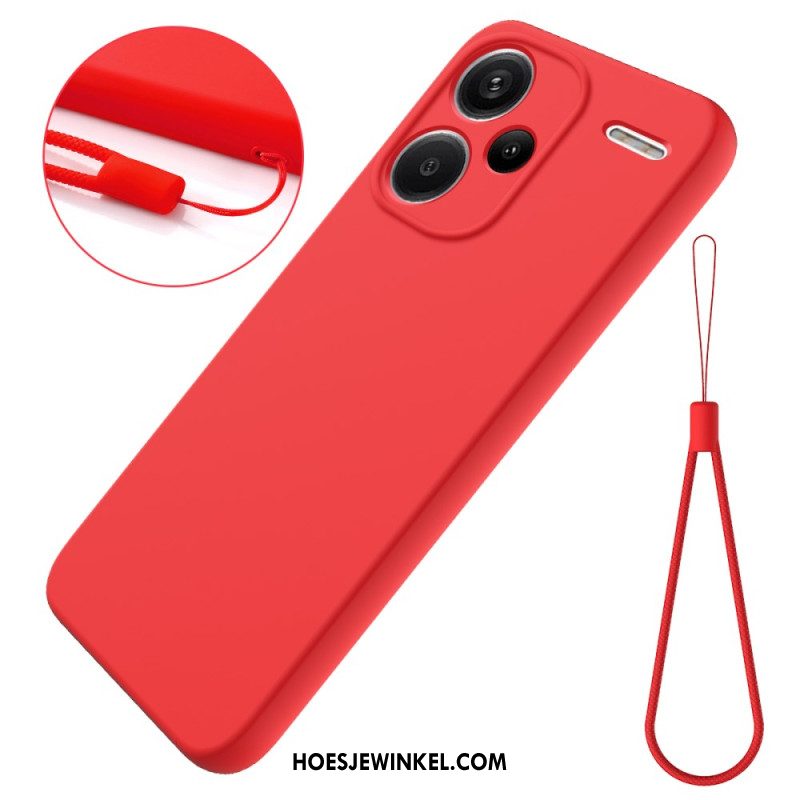 Cover Hoesje Xiaomi Redmi Note 13 Pro Plus 5g Telefoonhoesje Vloeibare Siliconen Band