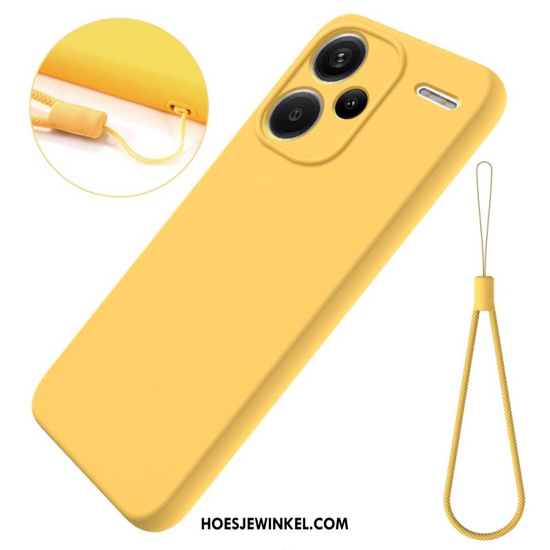 Cover Hoesje Xiaomi Redmi Note 13 Pro Plus 5g Telefoonhoesje Vloeibare Siliconen Band