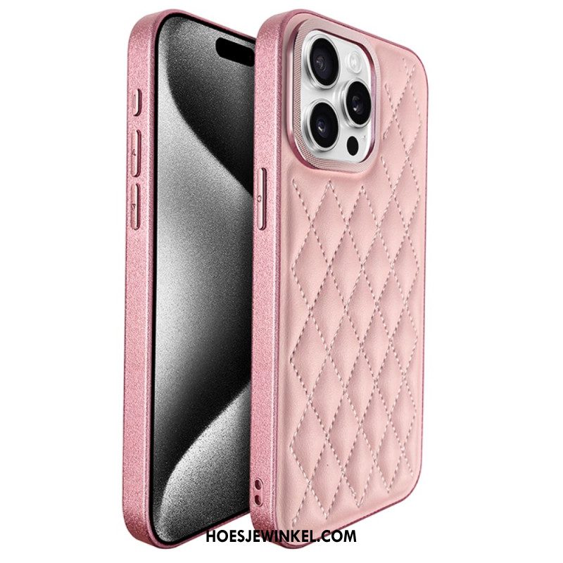 Cover Hoesje iPhone 16 Pro Telefoonhoesje Gewatteerd Kst Design