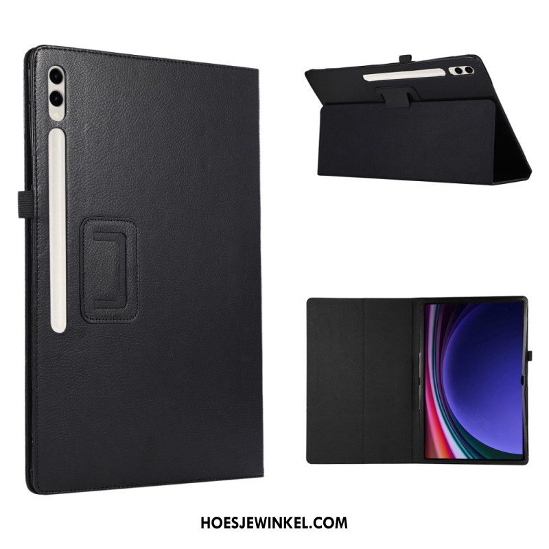 Cover Samsung Galaxy Tab S9 Ultra Litchi-leerstijl