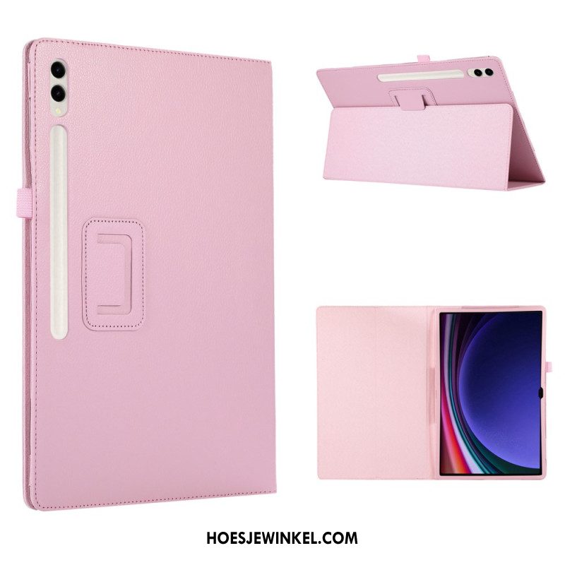 Cover Samsung Galaxy Tab S9 Ultra Litchi-leerstijl