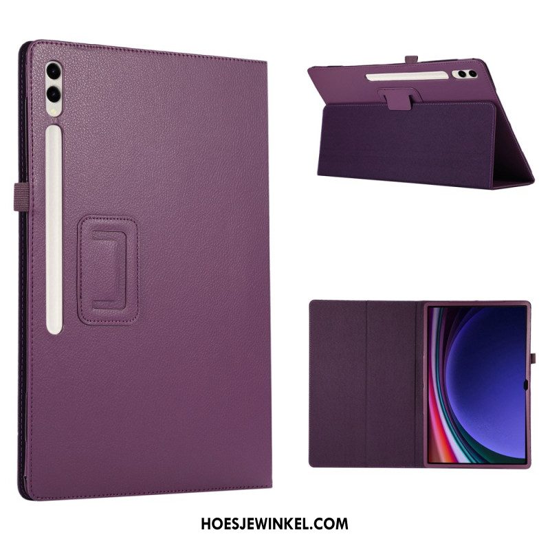 Cover Samsung Galaxy Tab S9 Ultra Litchi-leerstijl