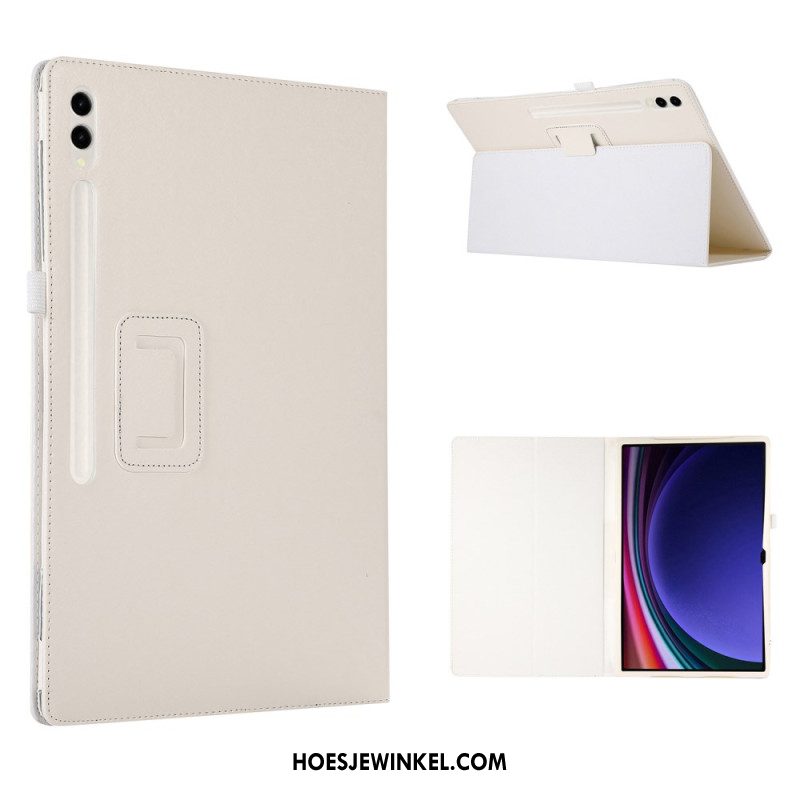 Cover Samsung Galaxy Tab S9 Ultra Litchi-leerstijl