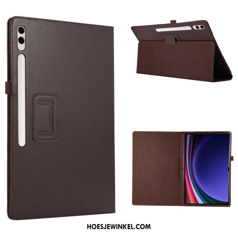 Cover Samsung Galaxy Tab S9 Ultra Litchi-leerstijl