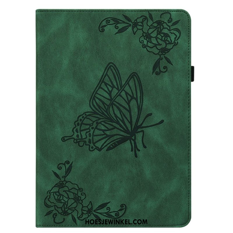 Cover Voor Samsung Galaxy Tab S9 Fe Vlinders En Bloemen