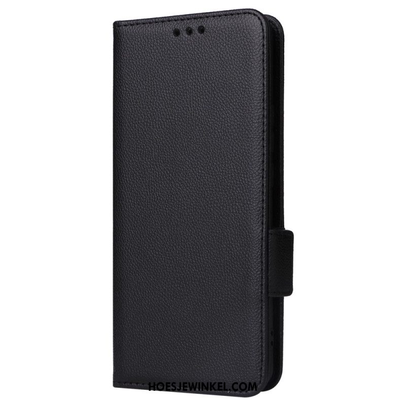 Flip Case Leren Oppo Reno 11 5g Litchi-textuur Met Riempje