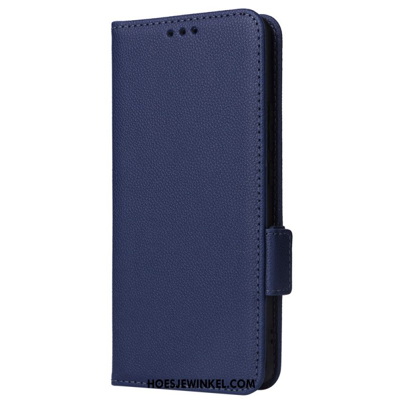 Flip Case Leren Oppo Reno 11 5g Litchi-textuur Met Riempje