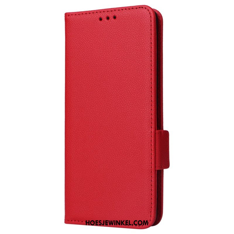 Flip Case Leren Oppo Reno 11 Pro 5g Litchi-textuur Met Riempje