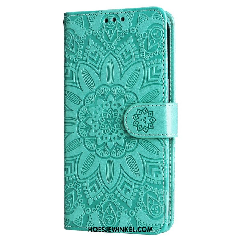 Flip Case Leren Oppo Reno 11f 5g Zonnebloem Zon