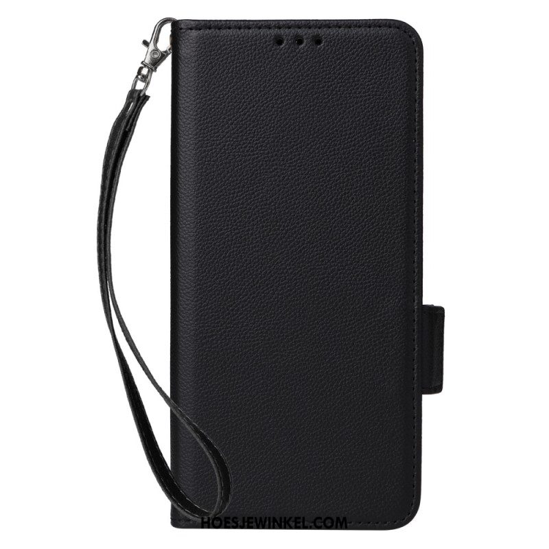 Flip Case Leren Oppo Reno 12 5g Finesse Leereffect Met Riem