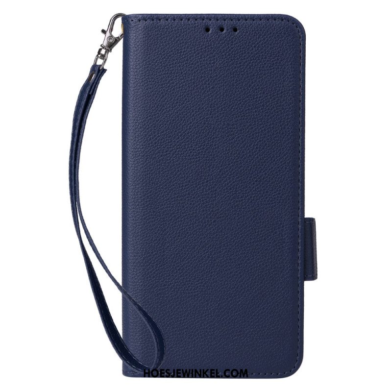 Flip Case Leren Oppo Reno 12 5g Finesse Leereffect Met Riem