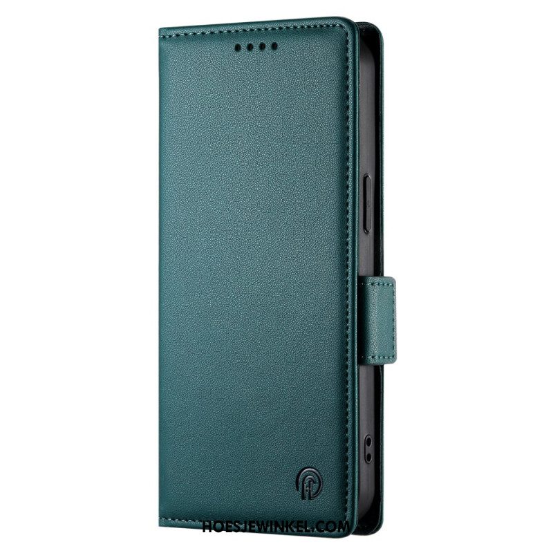 Flip Case Leren Oppo Reno 12 5g Ledereffect