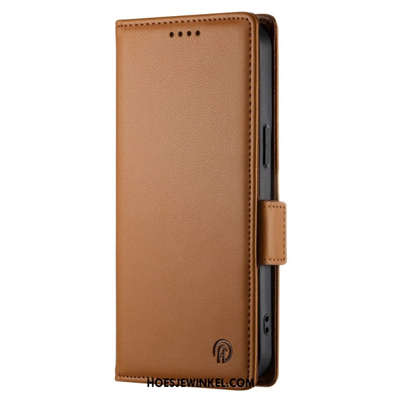 Flip Case Leren Oppo Reno 12 5g Ledereffect