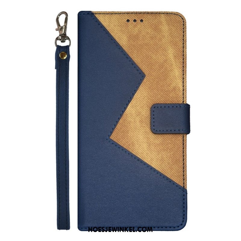 Flip Case Leren Oppo Reno 12 5g Tweekleurige Idewei