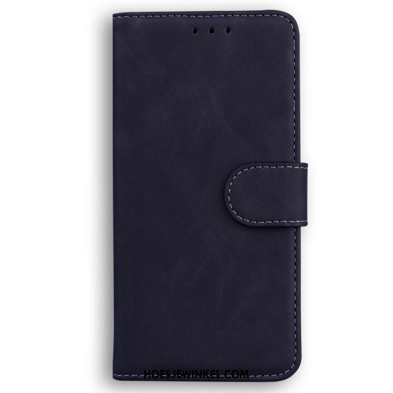 Flip Case Leren Oppo Reno 12f 5g Klassiek Suède-effect