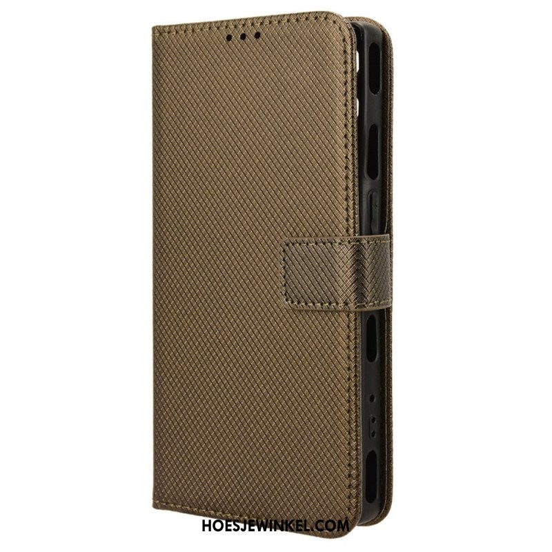 Flip Case Leren Oppo Reno 12f 5g Strappunten