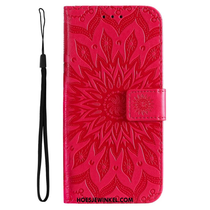 Flip Case Leren Samsung Galaxy A55 5g Fantastische Mandala Met Riem