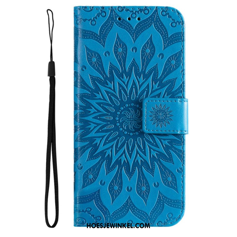 Flip Case Leren Samsung Galaxy A55 5g Fantastische Mandala Met Riem